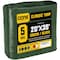 Core Tarps Tarp, 35 ft L x 0.5 mm H x 20 ft W, 5 Mil, Green/Black, Polyethylene CT-503-20X35 - alternate 1